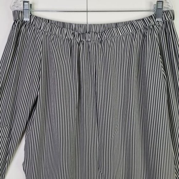 Rag & Bone Womens Greta Black White Striped Silk Off-the-shoulder Blouse Size S - Picture 6 of 12